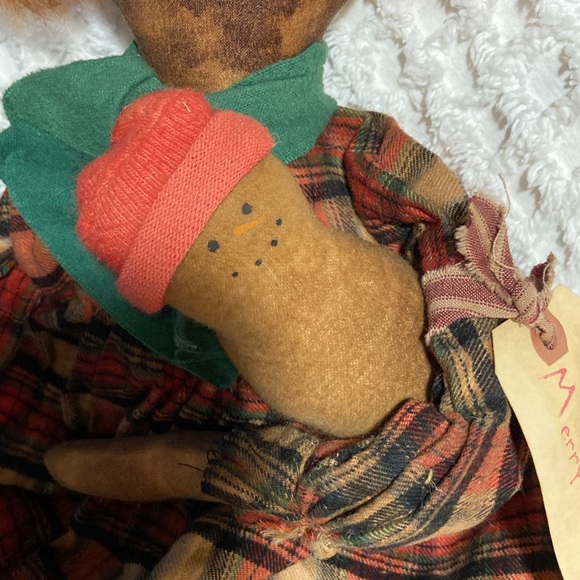 Christmas Annie by Mark Handmade Primitive Folk Art Raggedy Ann - Picture 5 of 8